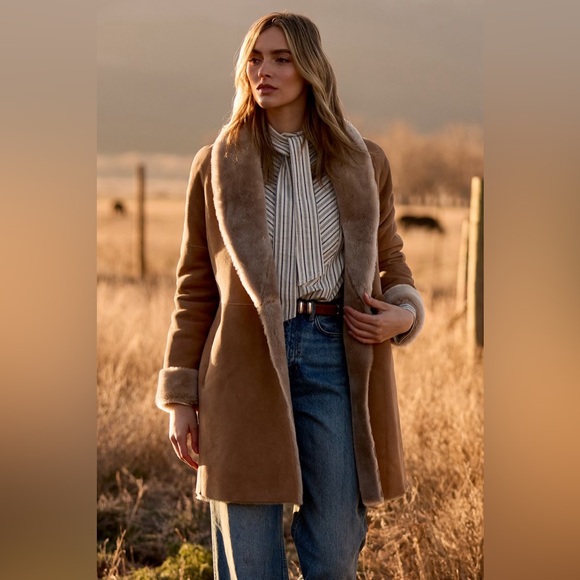 Overland Sheep Company - Nicole Brown Shearling Coat- XS - Picture 4 of 15